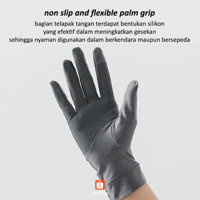 PREMIUM GLOVES | Sarung tangan riding cycling motor outdoor wanita pria unisex anti slip touchscreen anti uv cool impor