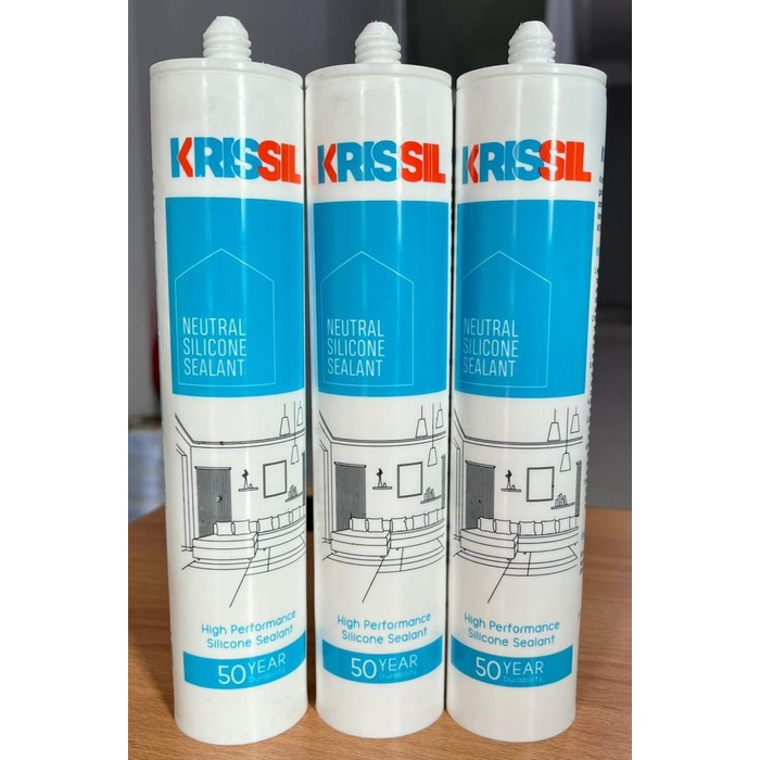 Perekat Silicone Sealant Krissil Neutral Silicone Sealant Lem Kaca