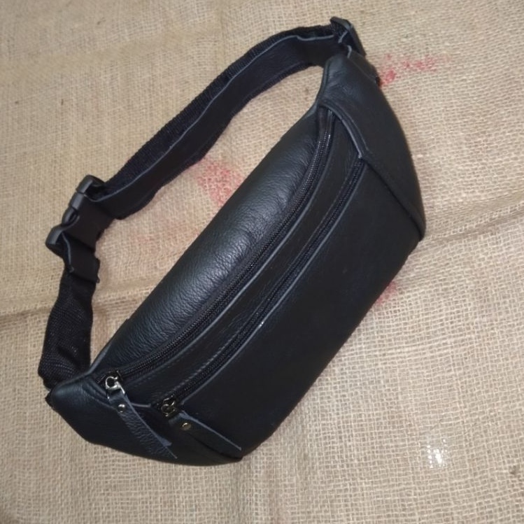 WAIST BAG TAS KULIT SAPI ASLI TAS DADA KULIT ASLI