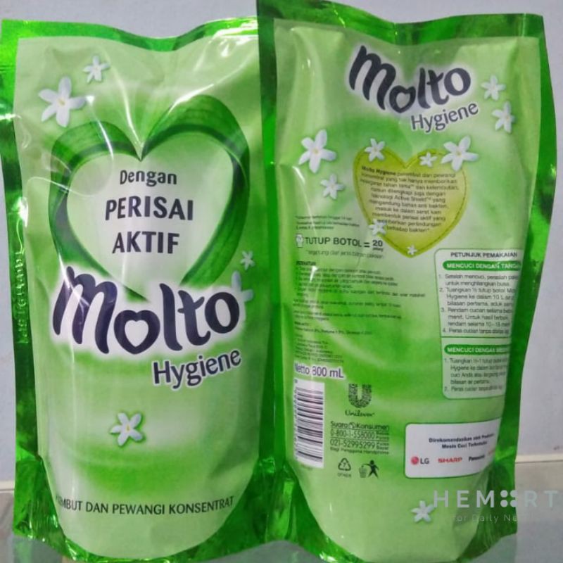 Molto Hygiene Refill 800 ml | Softener | Pelembut dan Pewangi Pakaian