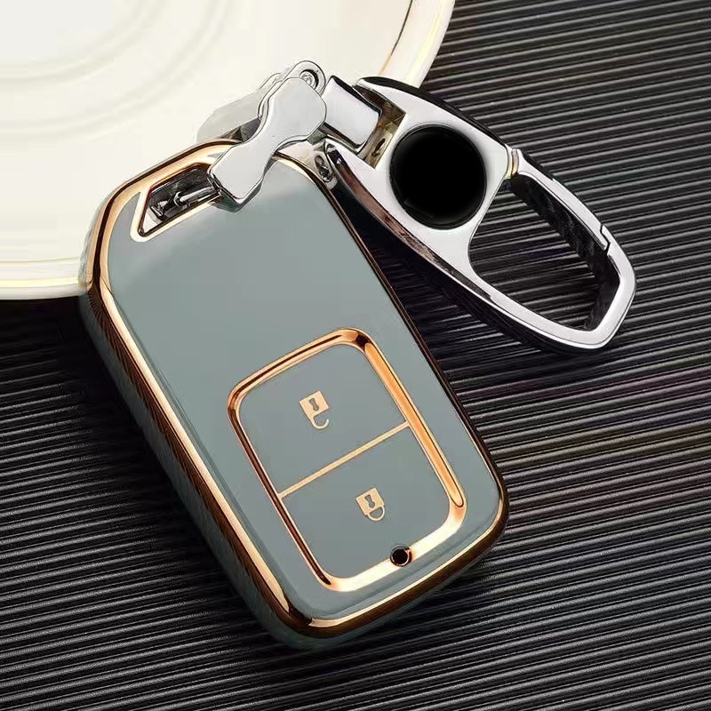 Honda Chrome TPU Car Key Cover - City/HRV/BRV/Jazz/CRV/Accord/Civic