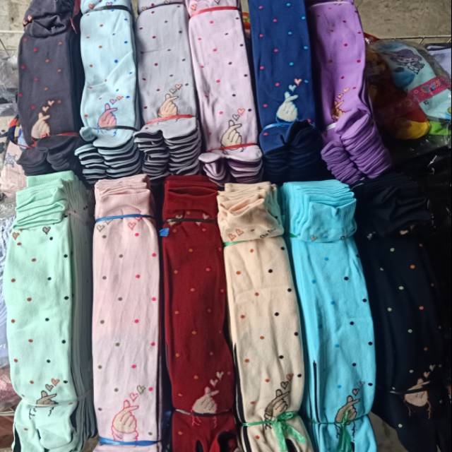 Kaos kaki jempol motif sarangheyo warna warni berkualitas