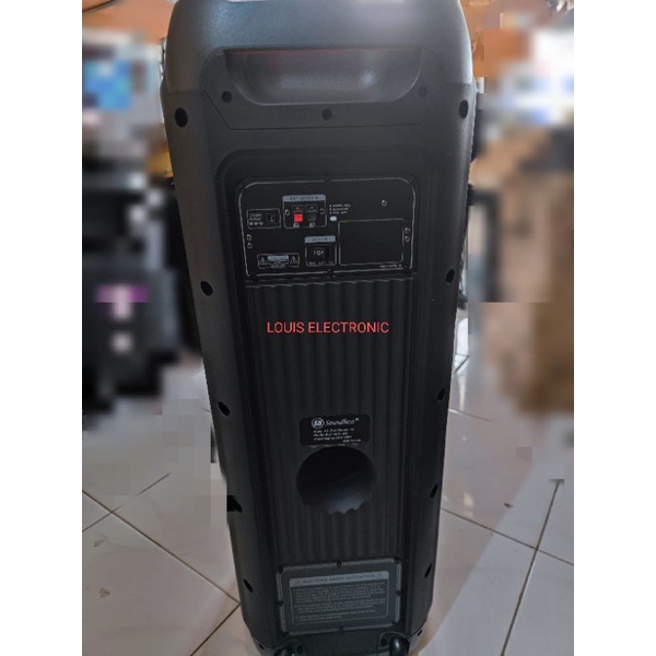 Speaker Portable Soundbest Transformer 12 2X12 Inch + 2Mic Wireless With display Premium