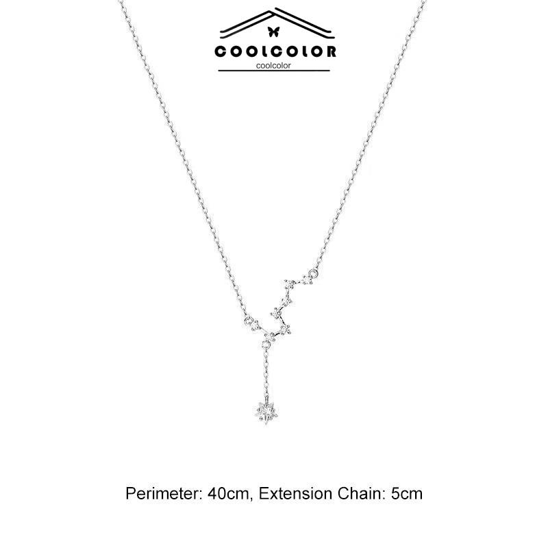 CODBig Dipper Wanita Trendy Temperamen Cahaya Mewah Desain Niche Rumbai Kalung Indah Sederhana- cl