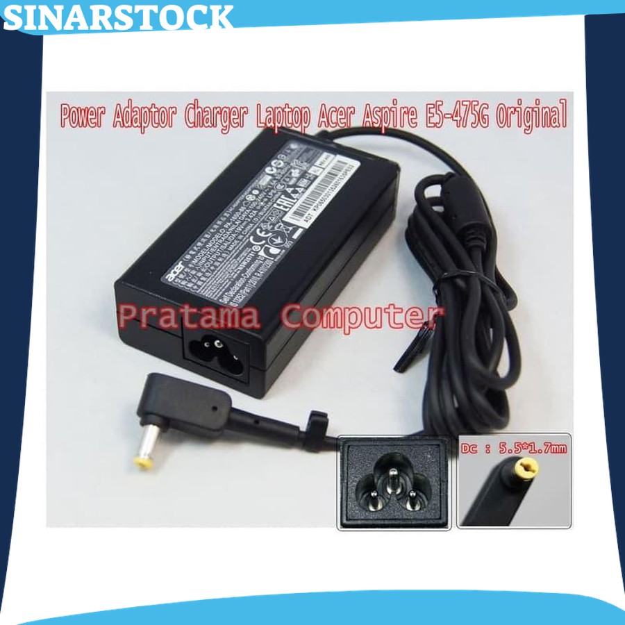 Power Adaptor Charger Laptop Acer Aspire E5-475G Original