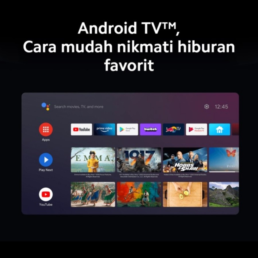 Xiaomi Mi Tv A2 43 Inch 4K UHD Smart Tv Garansi Resmi