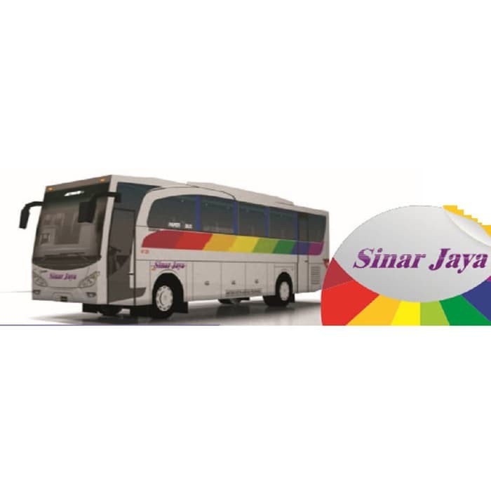 DIY Miniatur Bus Jetbus Sinar Jaya Papercraft Lembaran