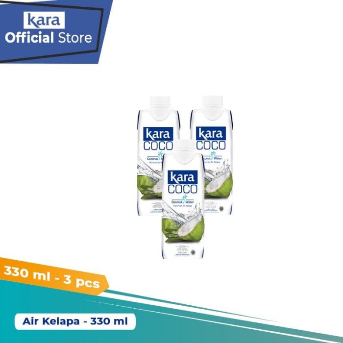 

KARA Coco Air Kelapa Asli (Pure Coconut Water) 330 ml - 3pcs (BERKUALITAS)