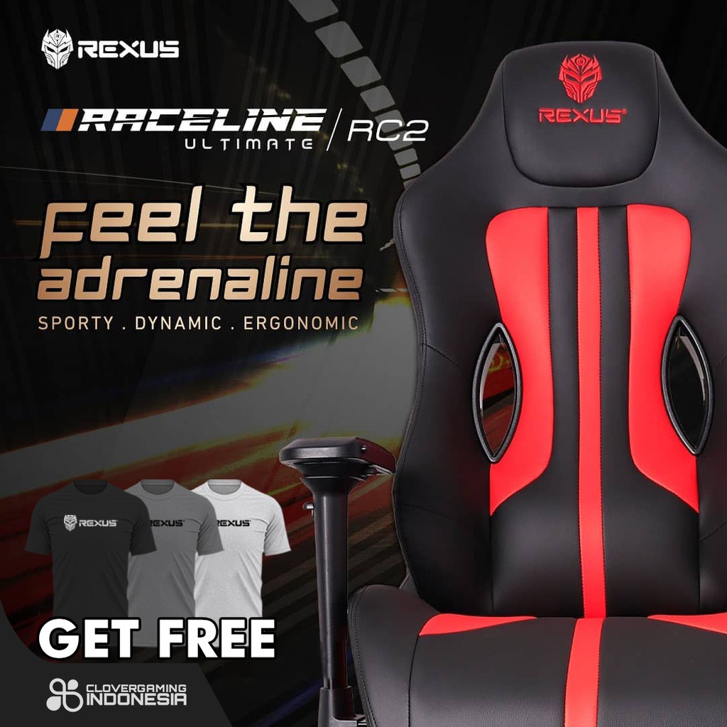 Rexus Raceline Ultimate RGC RC2 Gaming Chair Kursi Rexus Raceline Ultimate RGC RC2 Gaming Chair Kursi