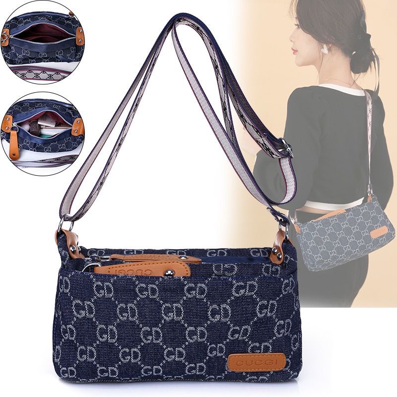 TASHAPPY EL 5426 Tas SELEMPANG Wanita Kekinian Tali Bermotif import model korea supplier tas import