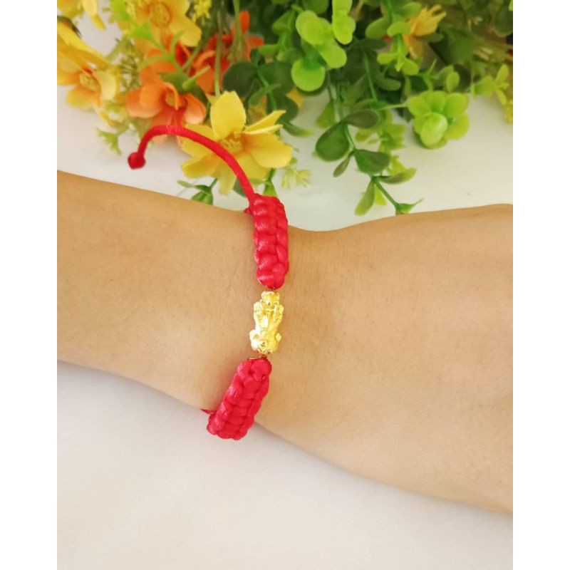 Gelang tali merah baby dragon emas 24k