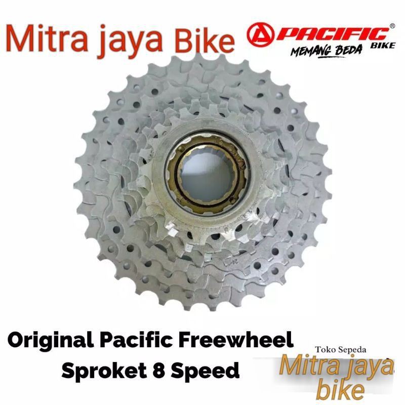 sproket 8 speed model ulir/model drat.merek pacific kualitas bagus 100%ori