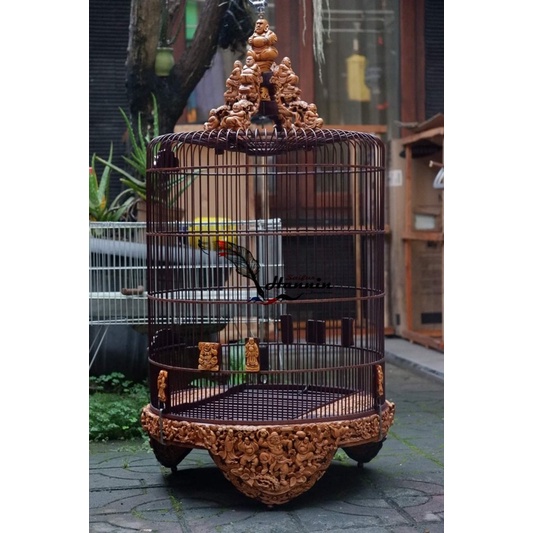 sangkar ukir motif dewa sangkar bulat sangkar murai