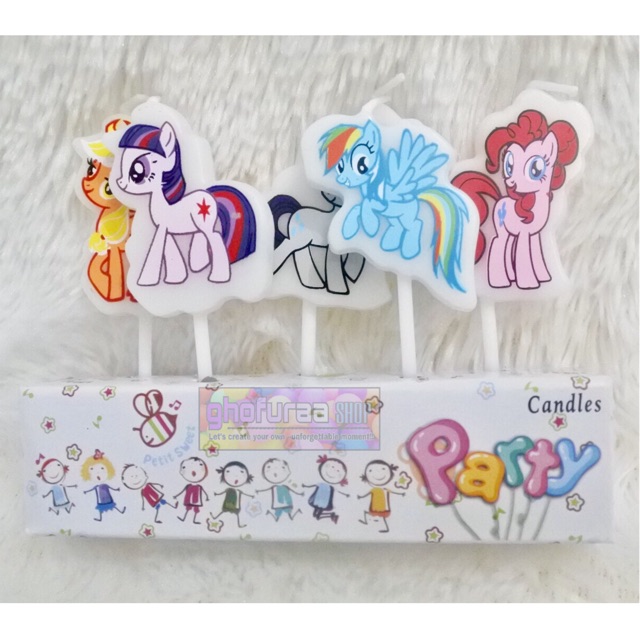 Lilin karakter Little Pony Hiasan Kue ulang  tahun  kuda  