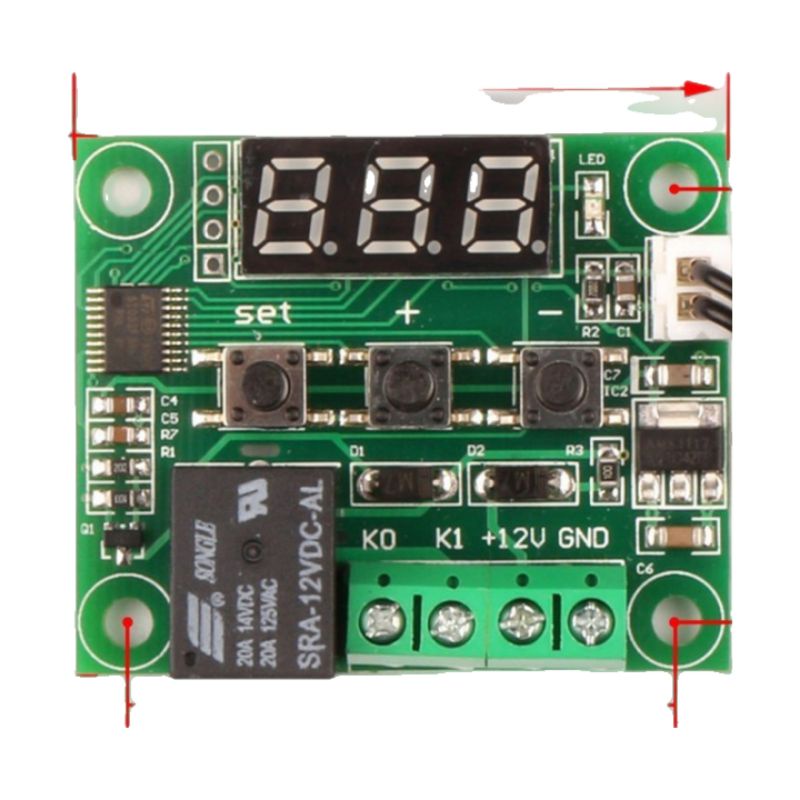 Termostat digital pengatur suhu/temperatur otomatis model W1209