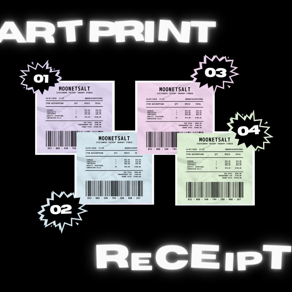 

MOON ET SALT | Receipt Art Print