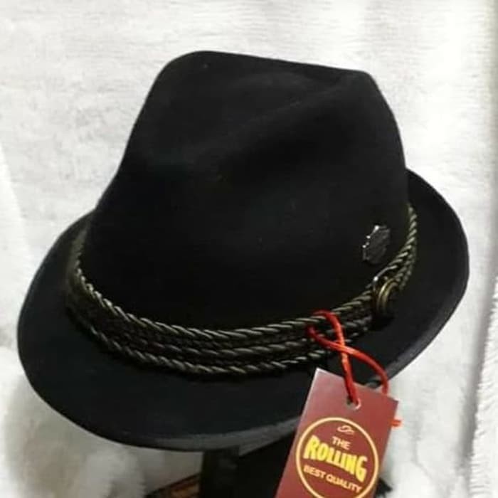 TOPI VINTAGE KULIT IMPOR - TOPI PRIA FEDORA