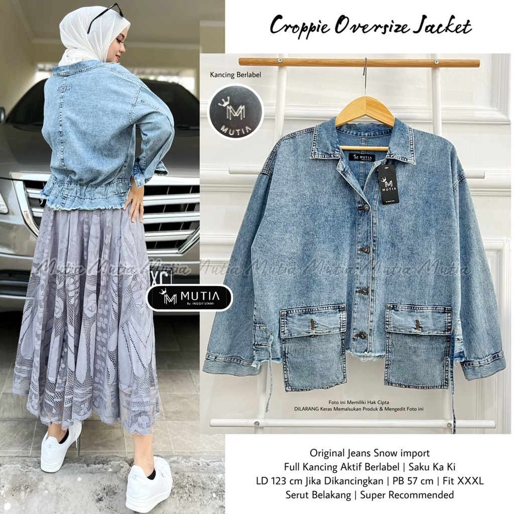 JAKET JEANS / 18.7 / SAISSA KAISSA LIZZA LAVENA LAVANYA NOZZA LANIE BESTARA CROPPIE RUFELLA TWO TONE DUNAL PLUFFINA ELLERY / OUTER OVERSIZE / ALLSIZE / MUTIA