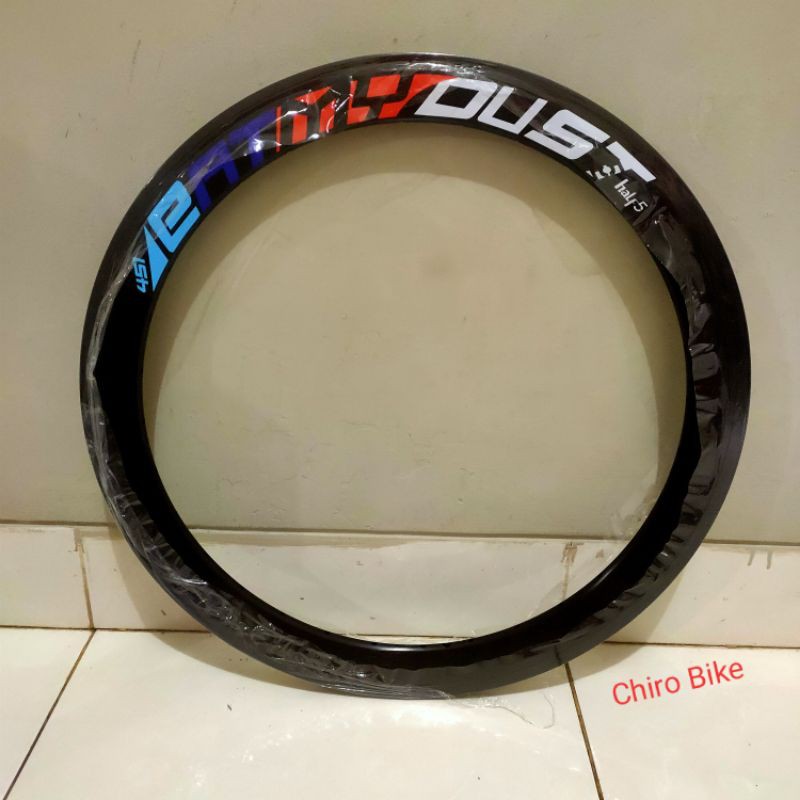 velg rims sepeda lipat 20 plus 451 HALF5 4cm 32h hitam