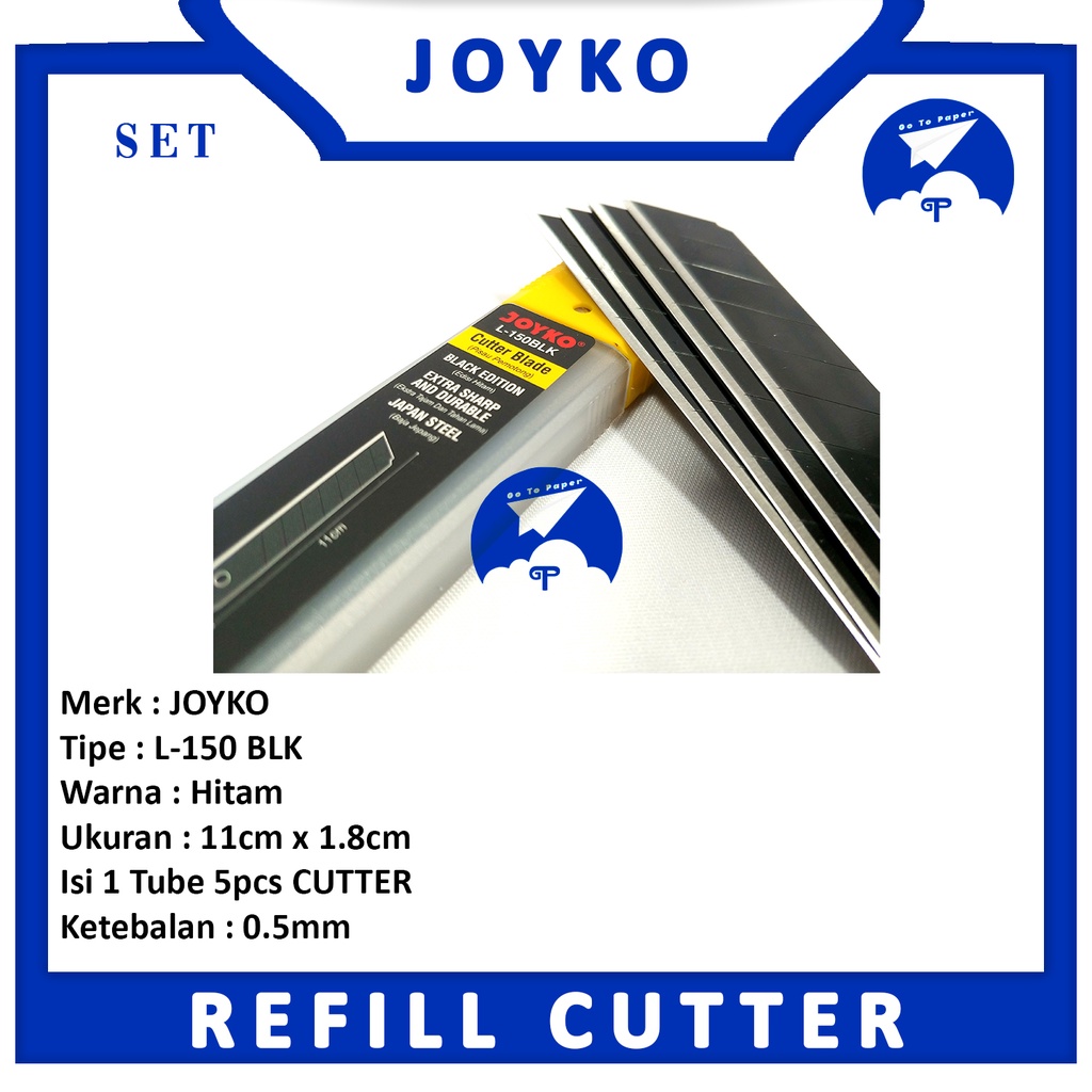 

JOYKO Cutter Blade L-150 Hitam Ukuran Besar - Per Tube