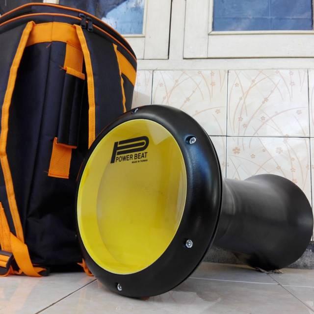 Darbuka Cat Polos Dhop Hitam Mika Power Beat 8inch