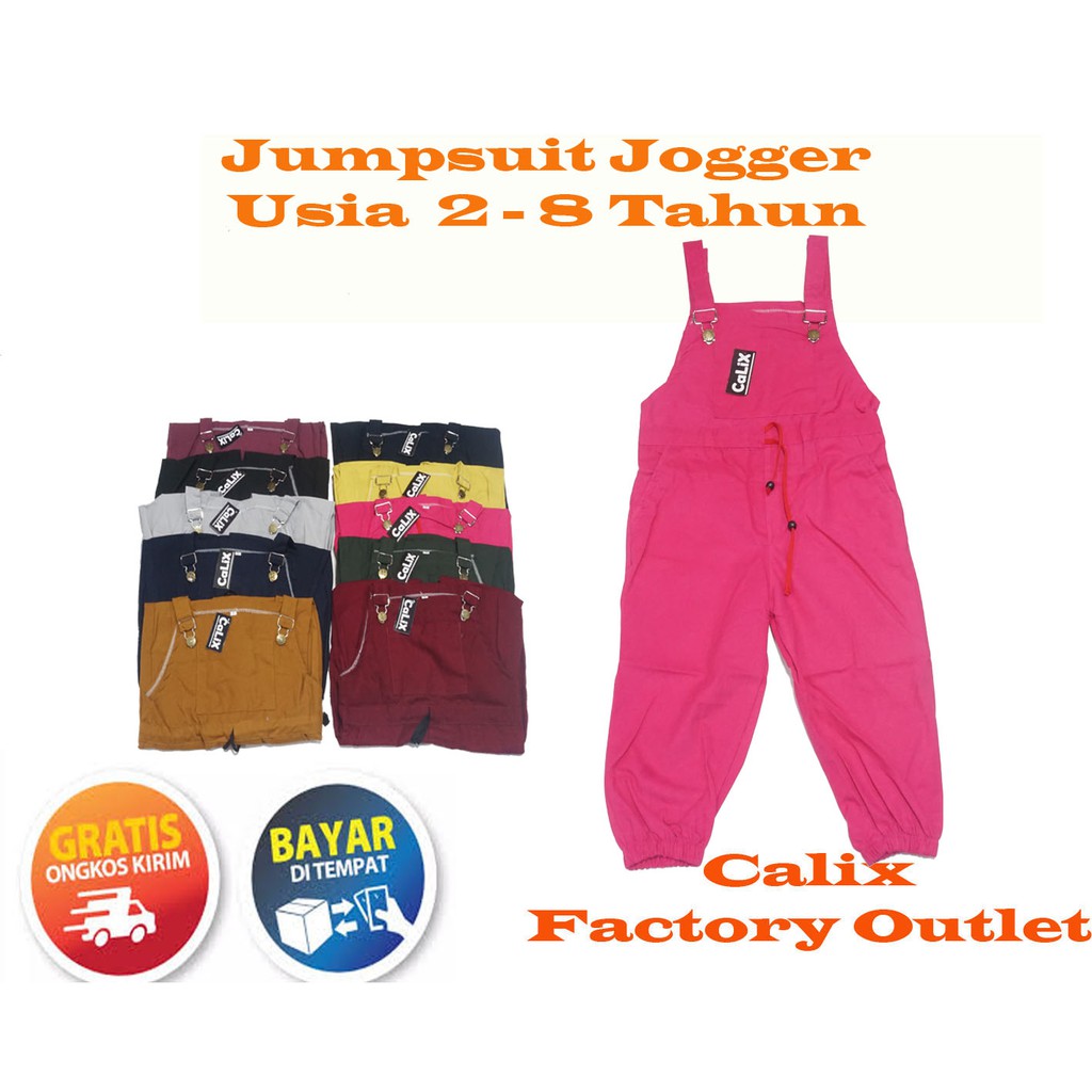 Jumpsuit Jogger Baju Kodok Anak Unisex