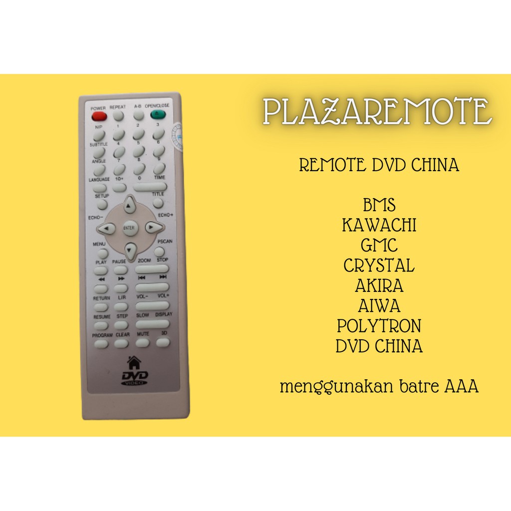 REMOTE DVD CHINA MULTI BM MPEG4 GMC CRYSTAL AKIRA DLL