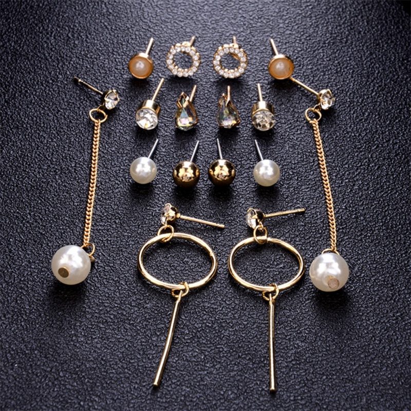 SIY  1 Set Ear Studs Earrings Pearl Dangle Creative Luxury Gold Women Jewelry Fashion
