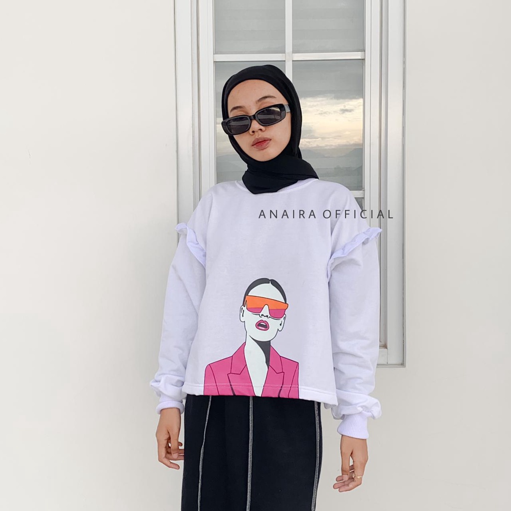 SWEATER WANIITA GIRLS BOSS ANAIRAOFFICIAL SWEATER OVERSIZE WANITA SWEATER CEWEK SWEATER OVERSIZE CEWEK CREWNECK CEWEK CREWNECK WANITA