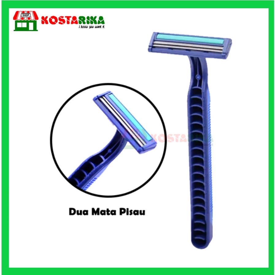 Alat Cukur  2 Silet Biru Kumis Jenggot Murah