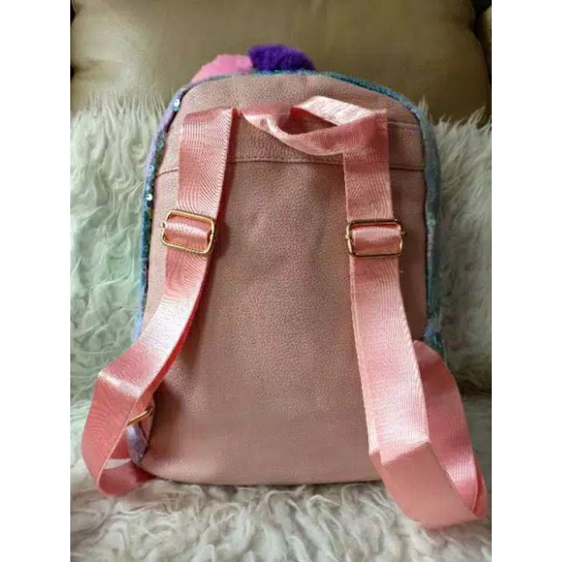 Tas ransel sequin transparan