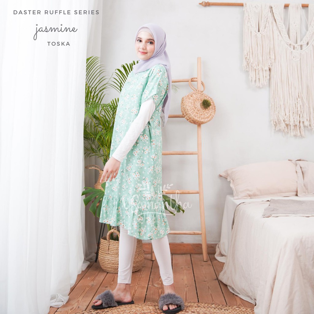 Daster Viral Ruffle Rayon Motif II