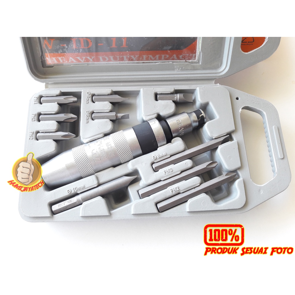 Obeng Ketok 11pcs Heavy Duty IWT Japan Standart / Impact Driver Heavy Duty IWT
