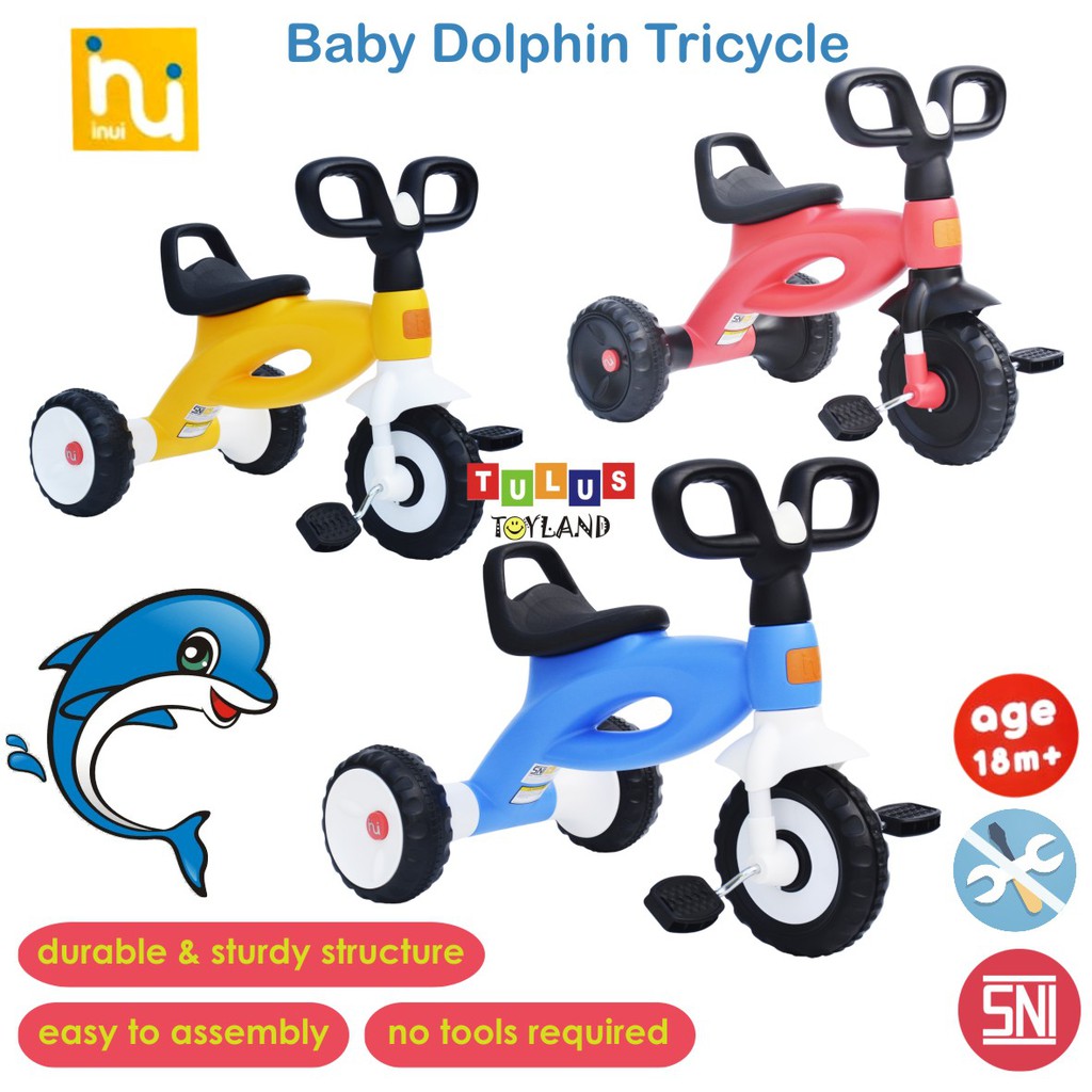 Sepeda Pedal Roda Tiga Inui Baby Dolphin Tricycle mini bike gowes anak kc 117 murah kc117