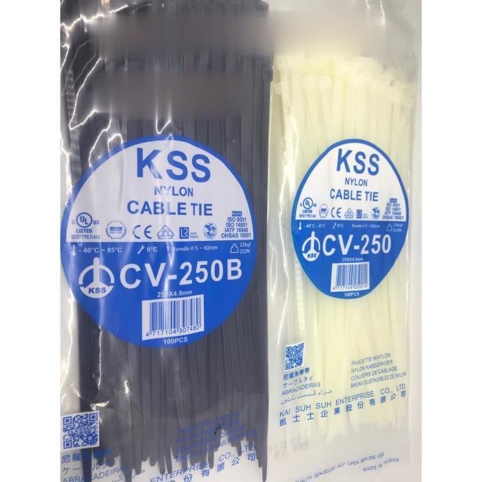 cable ties KSS CV250 x 4.8 /kabel ties KSS CV 250x4.8hitam / putih/GME 038