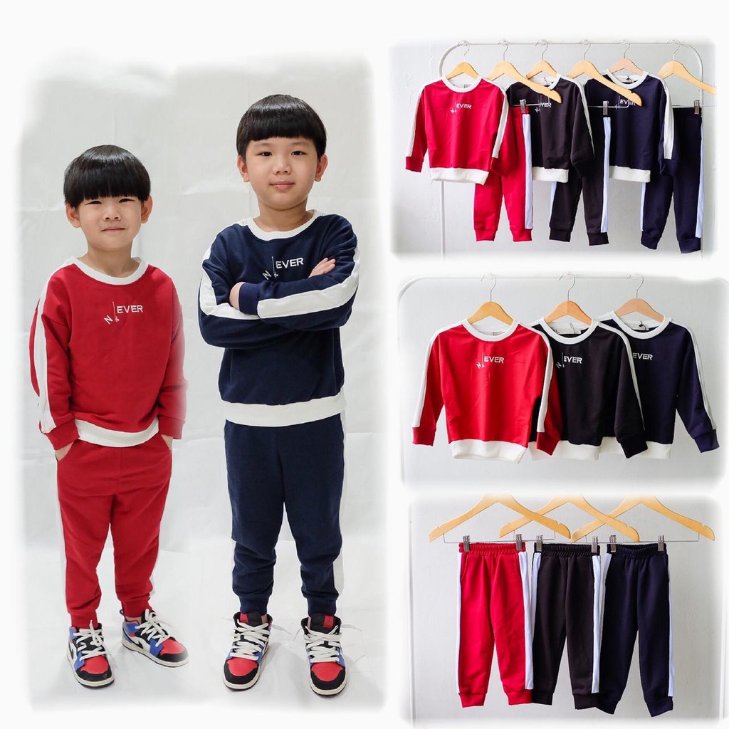 Setelan Sweater Training Anak Laki Laki Celana Jogger Roboy Kids MIKE SET