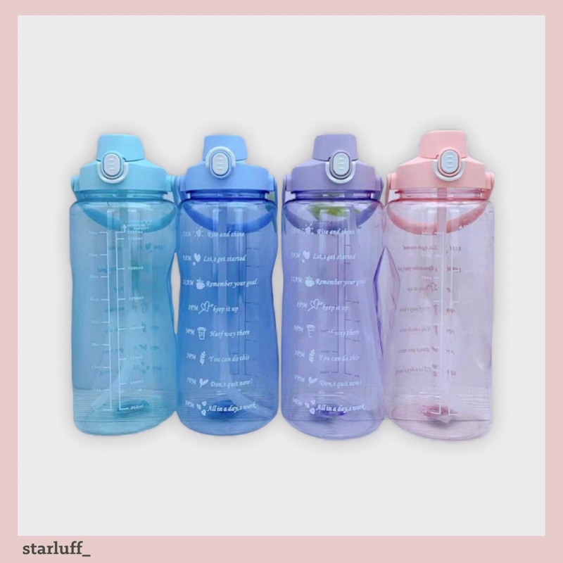 BOTOL MINUM 2L MODEL BENING STIKER-BOTOL MINUM MOTIVASI BENING TRANSPARAN GRATIS STIKER-BOTOL MINUM 