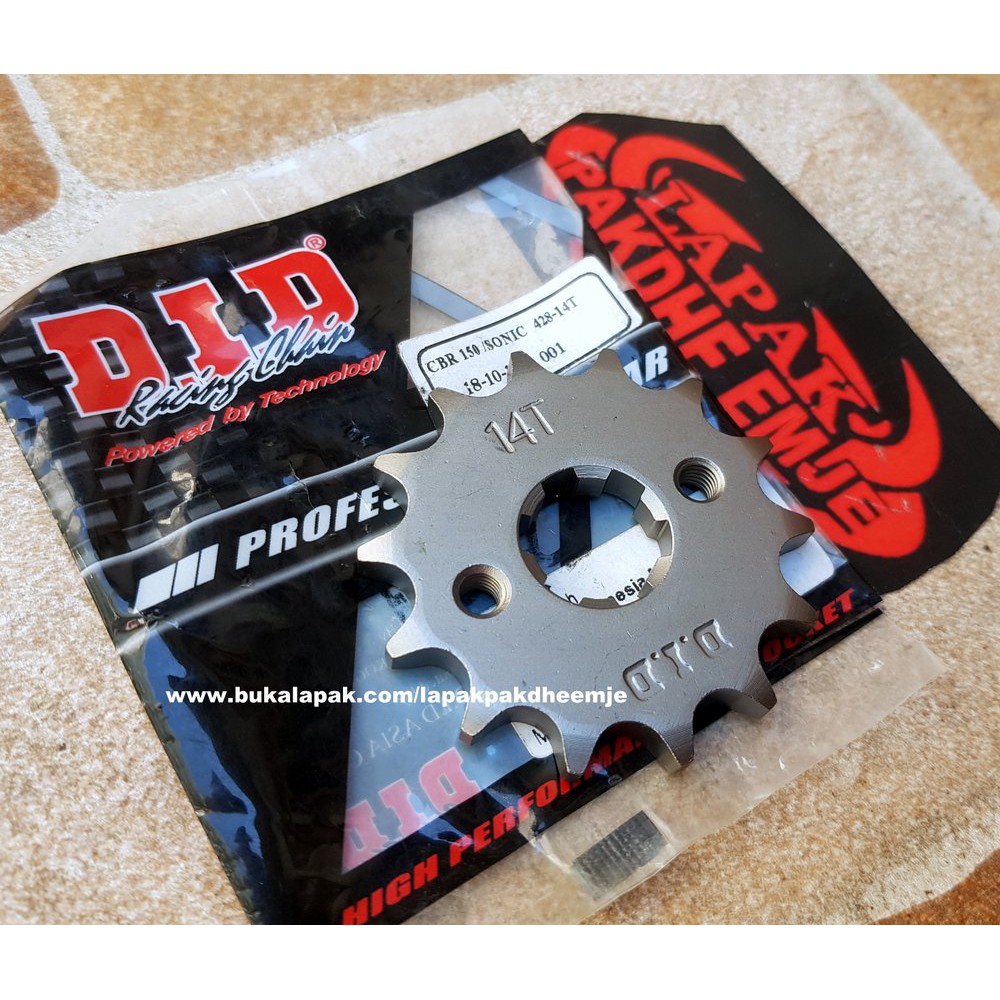 SERBA ORI GER 428 14 GEAR DEPAN 428 14 DID ORIGINAL MEGAPRO CB150R CBR150R TIGER SONIC150 GTR 150 C