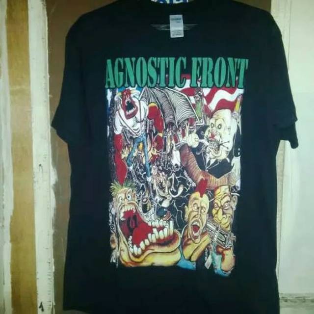 Kaos band AGNOSTIC tag GILDAN premium