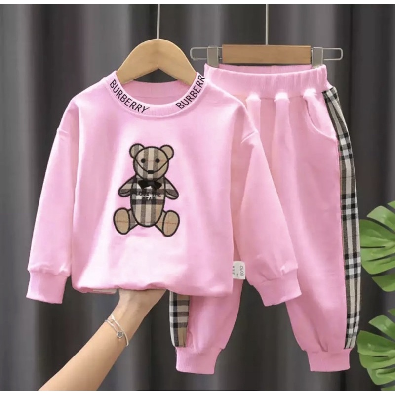 Sweater anak perempuan setelan sweater panda anak 1-5 tahun