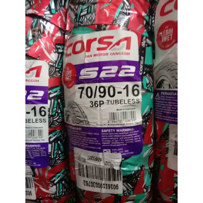 BAN CORSA S22 70/90-16