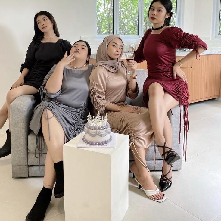 Harga Spesial.. Glamour Dress / Prom Dress / Birthday Dress / New year Dress / Satin Dress / Dress p