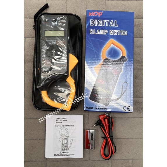 Digital Multimeter KLOP / Alat Ukur Listrik / Digital Clamp Meter DT266 / Tang Ampere Digital Clamp Meter