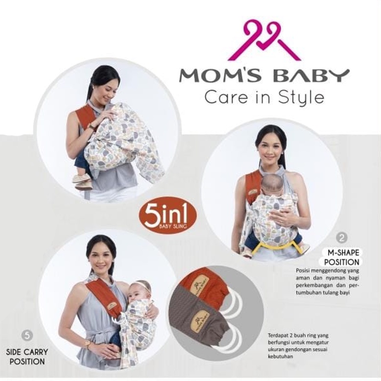 Moms Baby Gendongan Samping Multifungsi