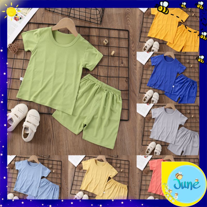 [READYJAKARTA] BAJU JUMPER PENDEK KAOS + CELANA BAJU ANAK SETELAN LENGAN PENDEK #541-547