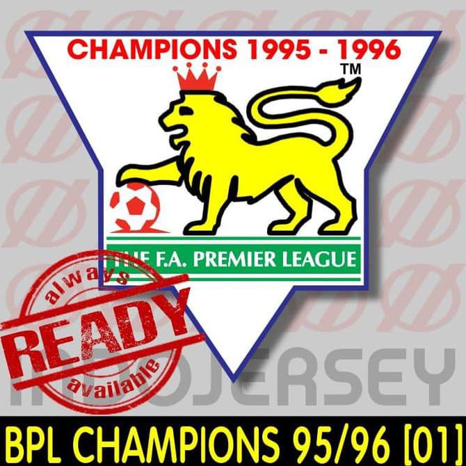 Ready Stock Patch Badge Flock Epl Bpl Liga Inggris - Bpl Champions 1995-1996