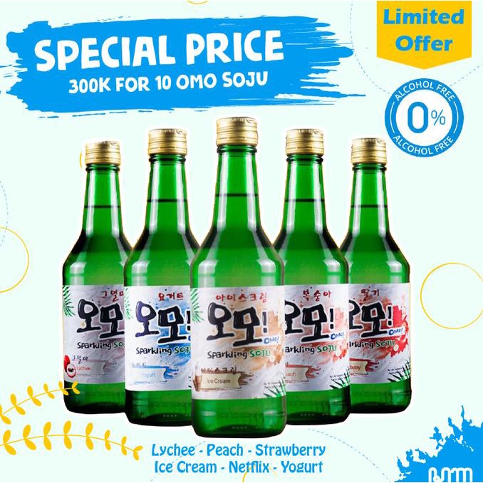 Jual Sparkling Water Soju Halal Non Alcohol Omo Isi 10 Terbaru