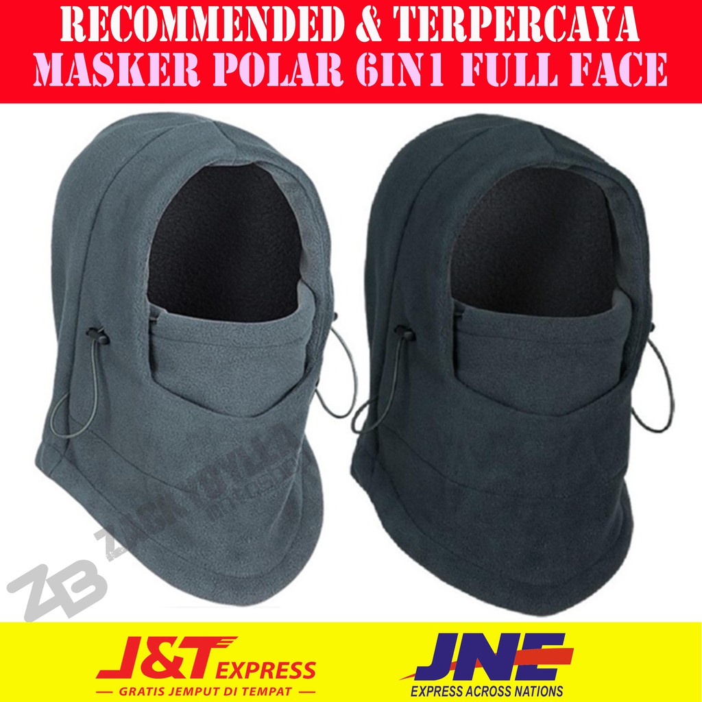 Masker Ninja | Balaclava | Fleece Polar 6in1 Full Face Multifungsi