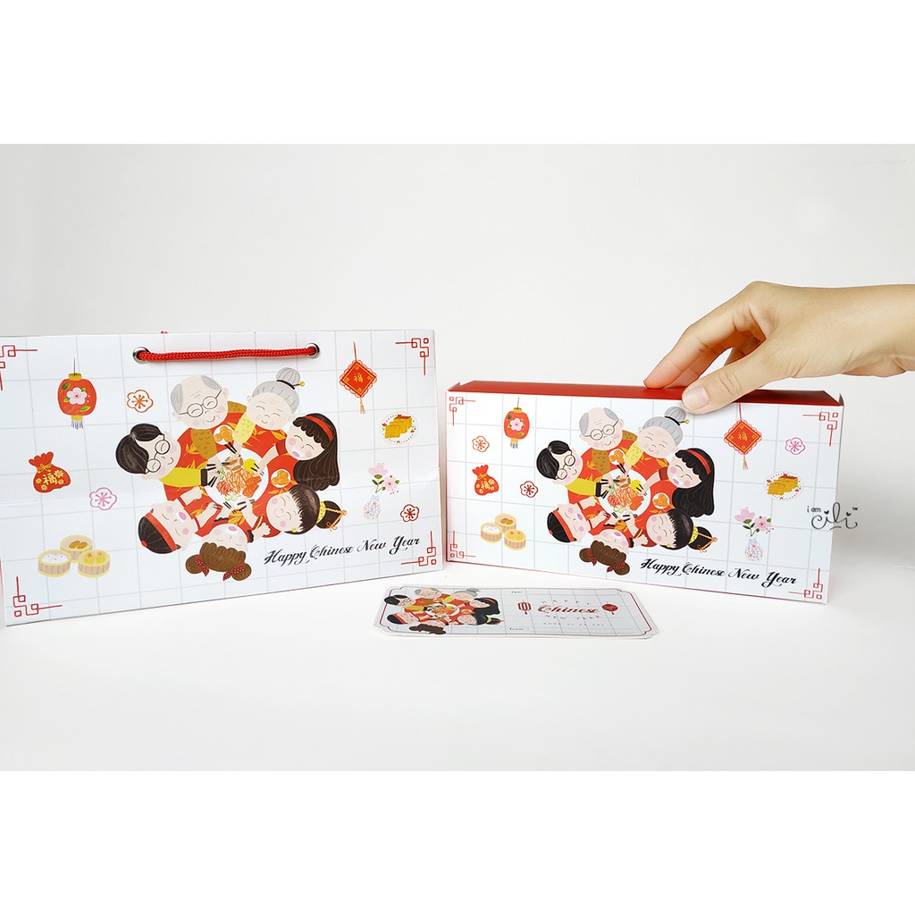 

(PAKET.YUSHENG) box+paperbag cny imlek sincia bolu gulung /toples250