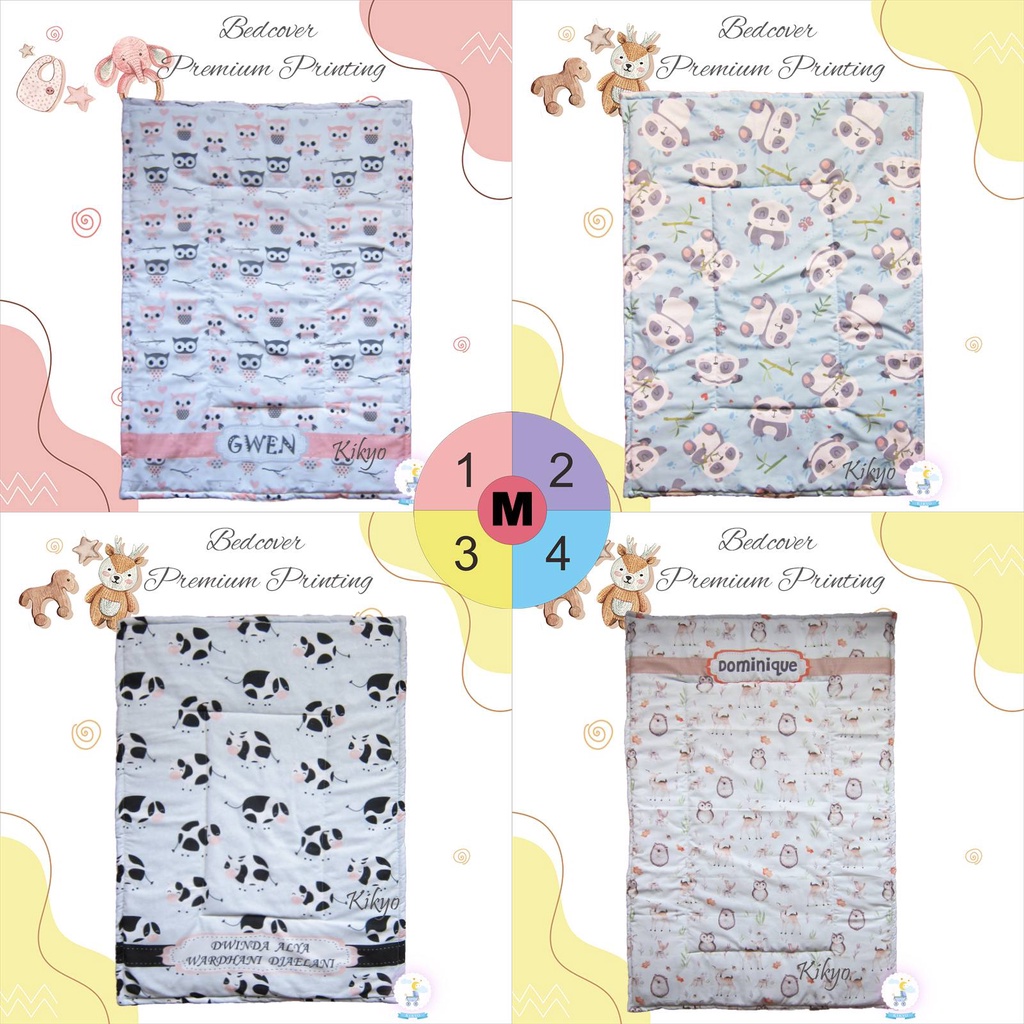 Sprei nama bayi / Bantal guling nama bayi / Bantal guling bayi nama / Sarung bantal guling bayi / Sprei premium printing / sprei kasur bayi